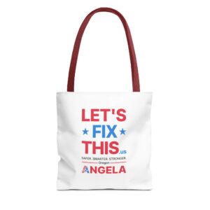 Tote Bag — “Let’s Fix This” Angela Plowhead